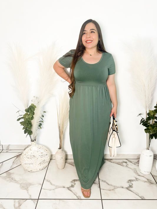 Green Tulip Dress - Large Left